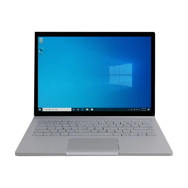 لپ تاپ دانشجویی سرفیس بوک 2 رنگ نقره ای استوک ارزان صفحه نمایش لمسی